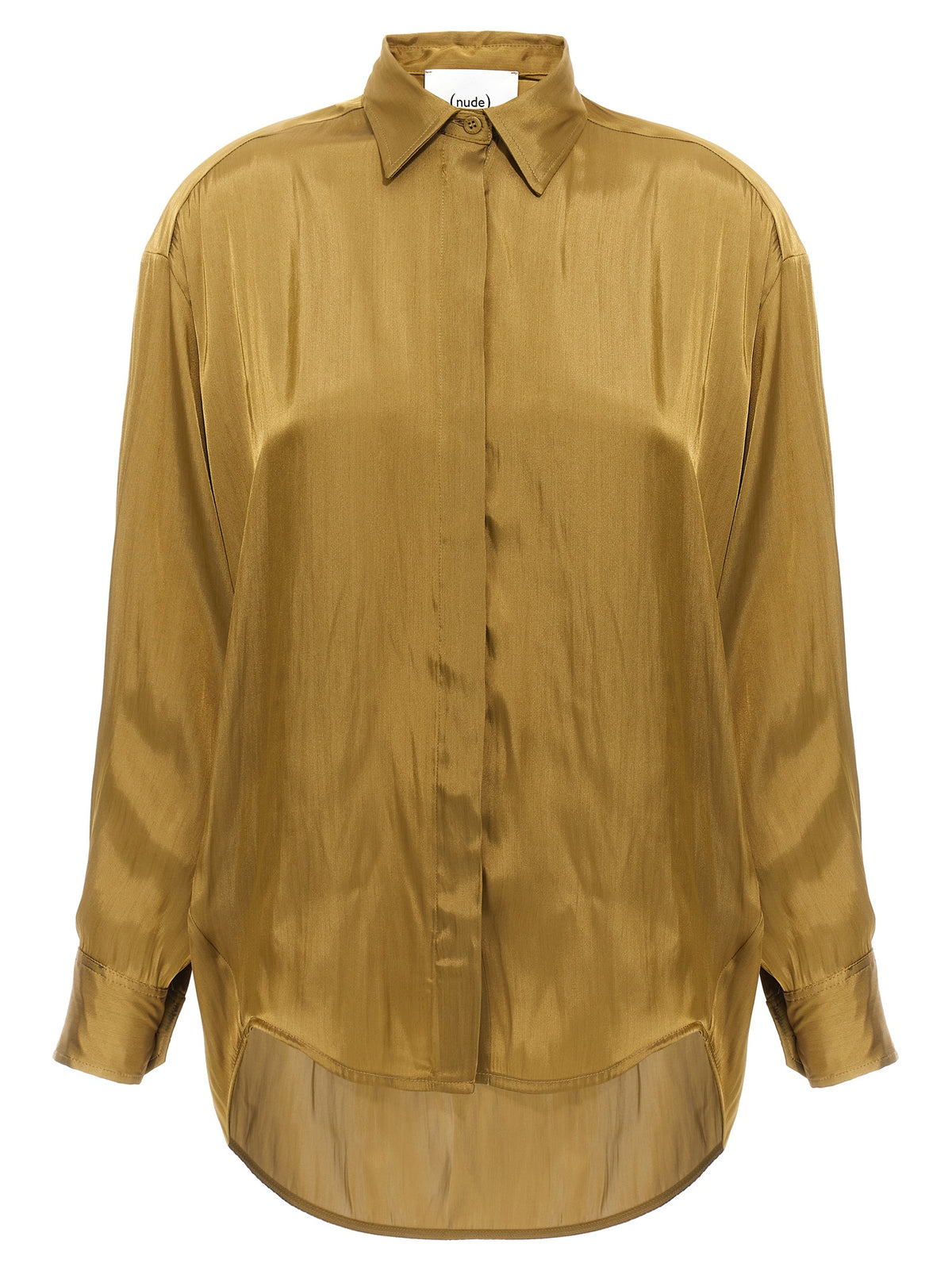 NUDE Goldfarbene Bluse aus Polyester