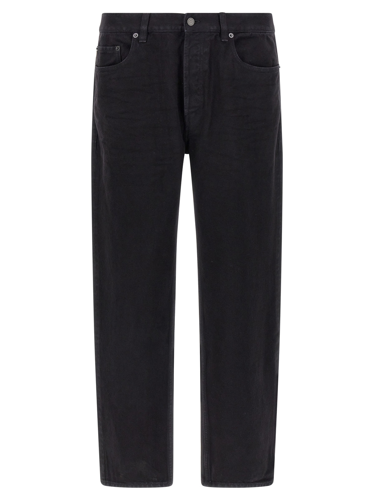 Saint Laurent Schwarze Baumwoll-Jeans mit geradem Bein