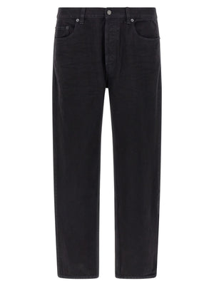 Saint Laurent Schwarze Baumwoll-Jeans mit geradem Bein