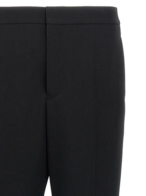 Saint Laurent Schwarze Wollhose
