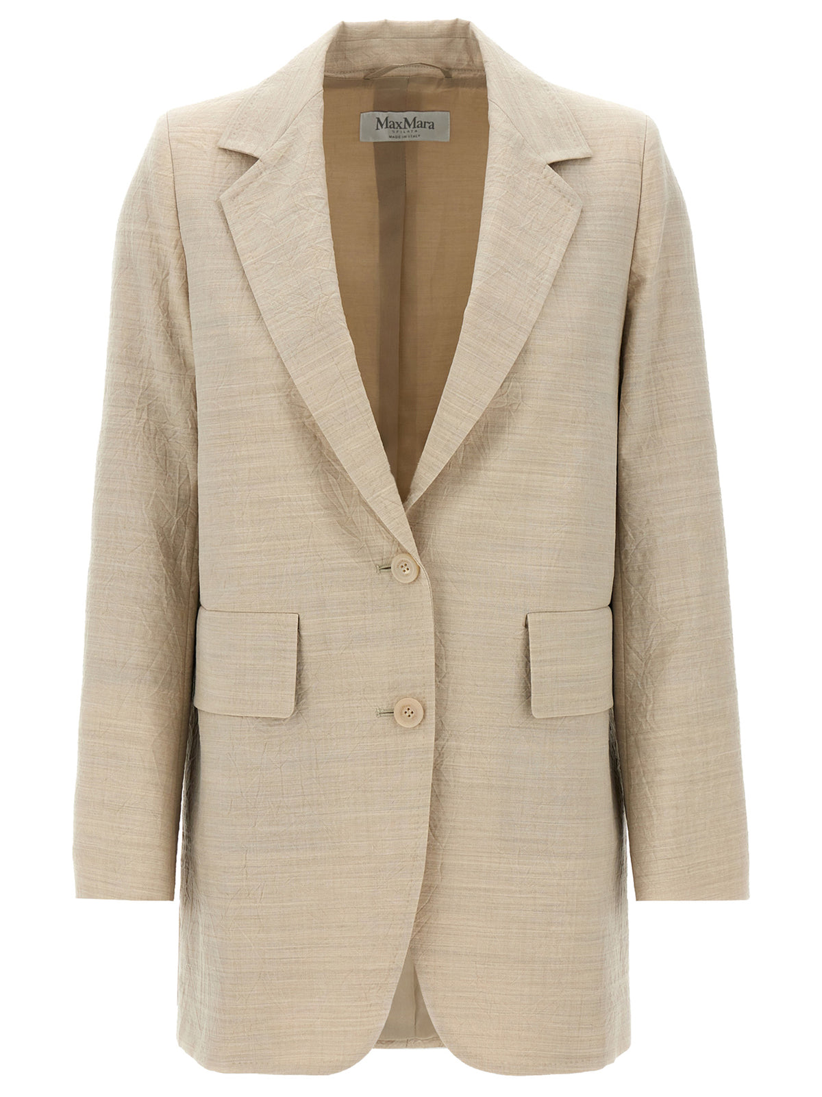 Max Mara Mantel aus reiner Schurwolle in Beige