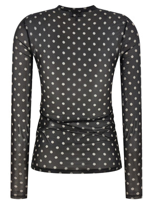 Ganni Schwarzer Polyester-Sweatshirt