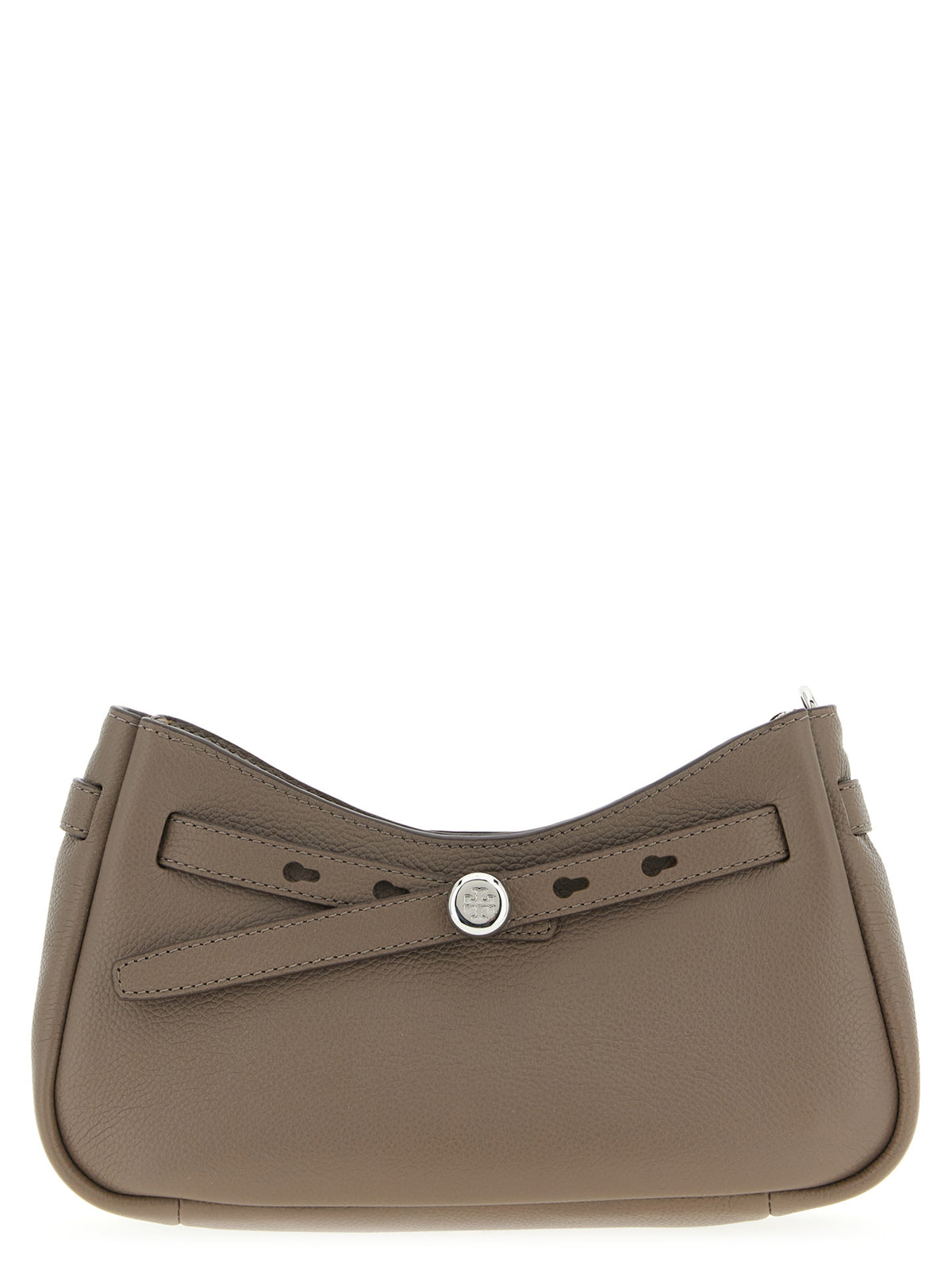Tory Burch Braune Schultertasche aus Rindsleder