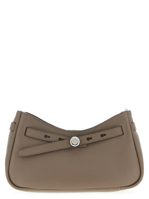 Tory Burch Braune Schultertasche aus Rindsleder