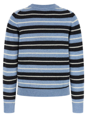 Ganni Blauer Wollcardigan