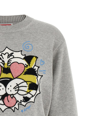 Kenzo Grauer Wollcardigan