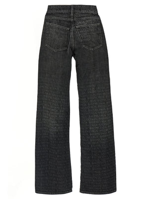 Balenciaga Schwarze Baumwoll-Schlagjeans