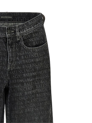 Balenciaga Schwarze Baumwoll-Schlagjeans