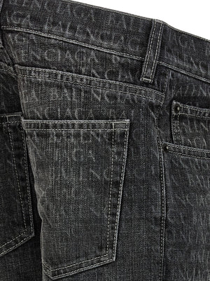 Balenciaga Schwarze Baumwoll-Schlagjeans