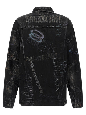 Balenciaga Schwarze Baumwoll-Denimjacke