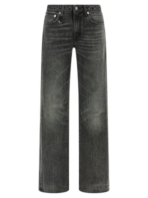 R13 Graue Jeans aus Baumwolle im geraden Schnitt