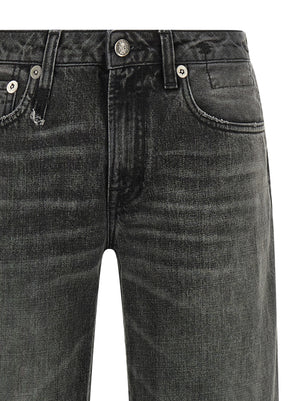 R13 Graue Jeans aus Baumwolle im geraden Schnitt