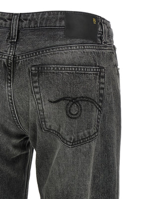 R13 Graue Jeans aus Baumwolle im geraden Schnitt