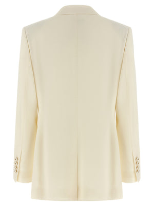 Dolce & Gabbana Weißer Blazer aus reiner Schurwolle