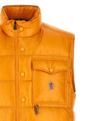 Moncler Grenoble Ärmellose Zweifarbige Polyesterjacke
