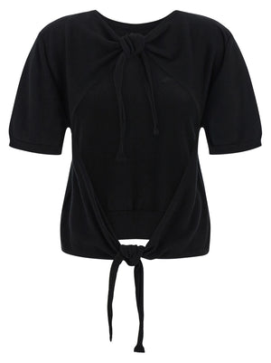 Ganni Schwarzer Cardigan aus Bio-Baumwolle
