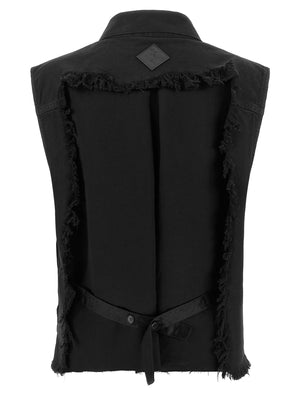 Haikure Schwarze ärmellose Baumwolljacke