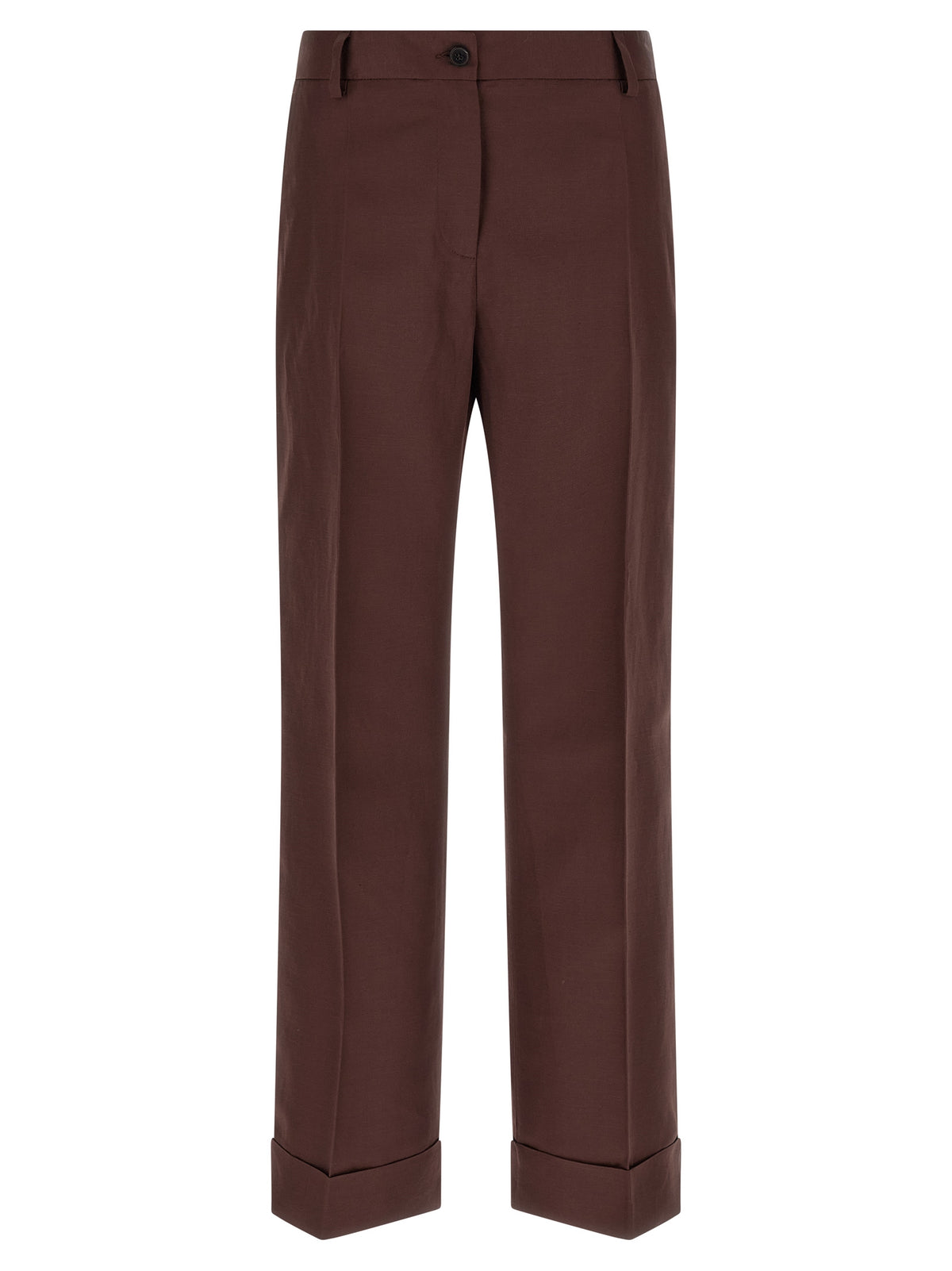Alberto Biani Braune Viskose-Freizeithose
