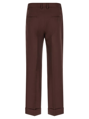 Alberto Biani Braune Viskose-Freizeithose