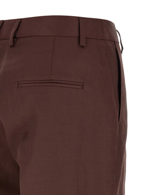 Alberto Biani Braune Viskose-Freizeithose