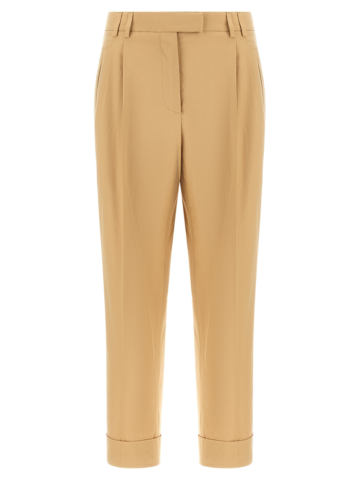 Alberto Biani Beige Cotton Casual Pants
