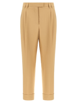 Alberto Biani Beige Cotton Casual Pants