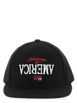 WILLY CHAVARRIA Schwarze Polyester-Kappe (Baseball Cap)