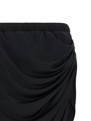 Courrèges Schwarzer Polyester-Maxirock