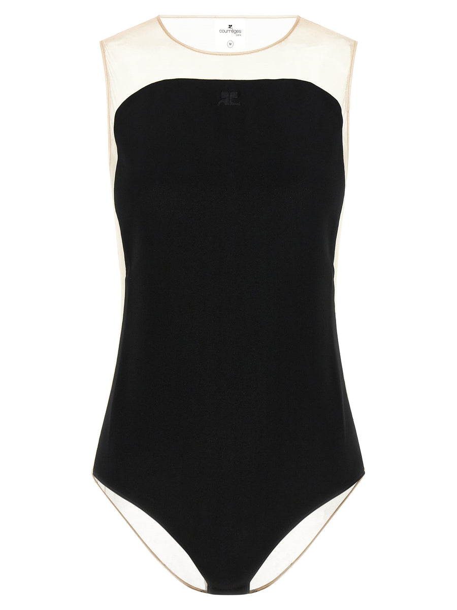 Courrèges Schwarzes Polyester-Body