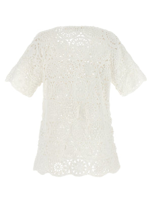 Comme Des Garçons Weißes Baumwoll-T-Shirt