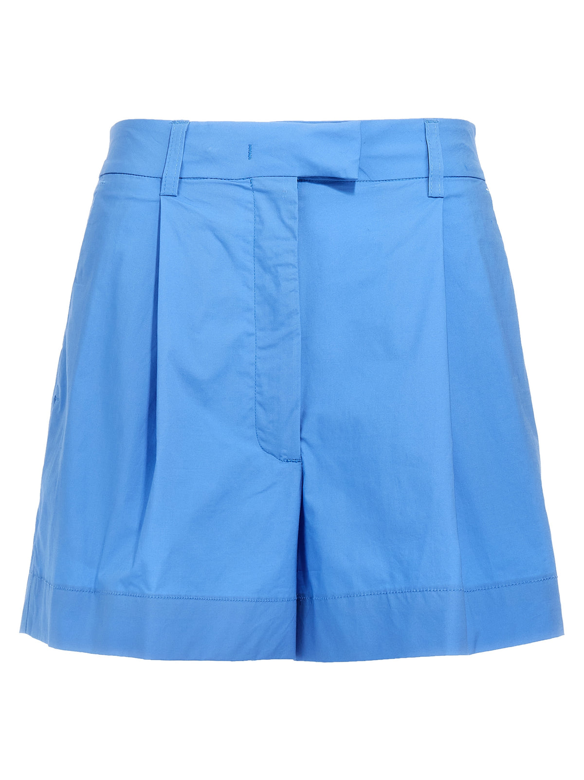 THELATEST Blaue Baumwoll-Bermudashorts