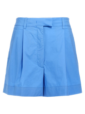THELATEST Blaue Baumwoll-Bermudashorts