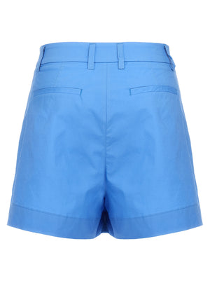 THELATEST Blaue Baumwoll-Bermudashorts