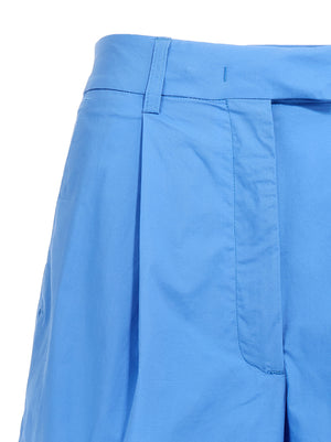 THELATEST Blaue Baumwoll-Bermudashorts