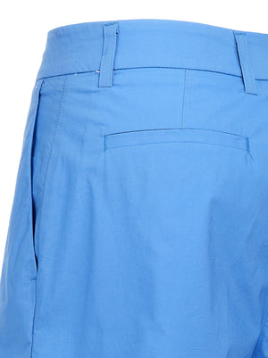 THELATEST Blaue Baumwoll-Bermudashorts