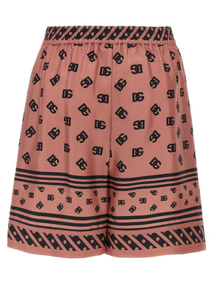 Dolce & Gabbana Mehrfarbige Cargo-Shorts aus Seide