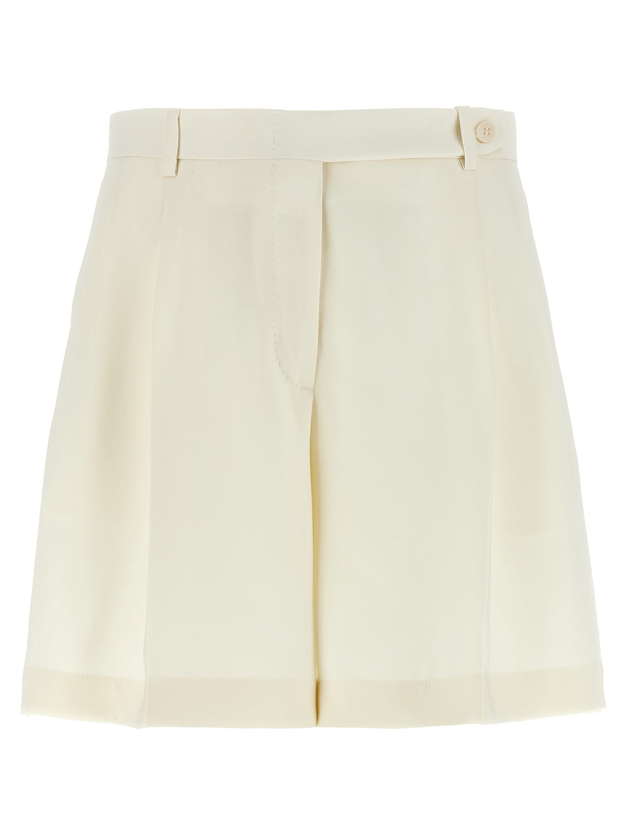 Brioni Weiße Seiden-Bermudashorts