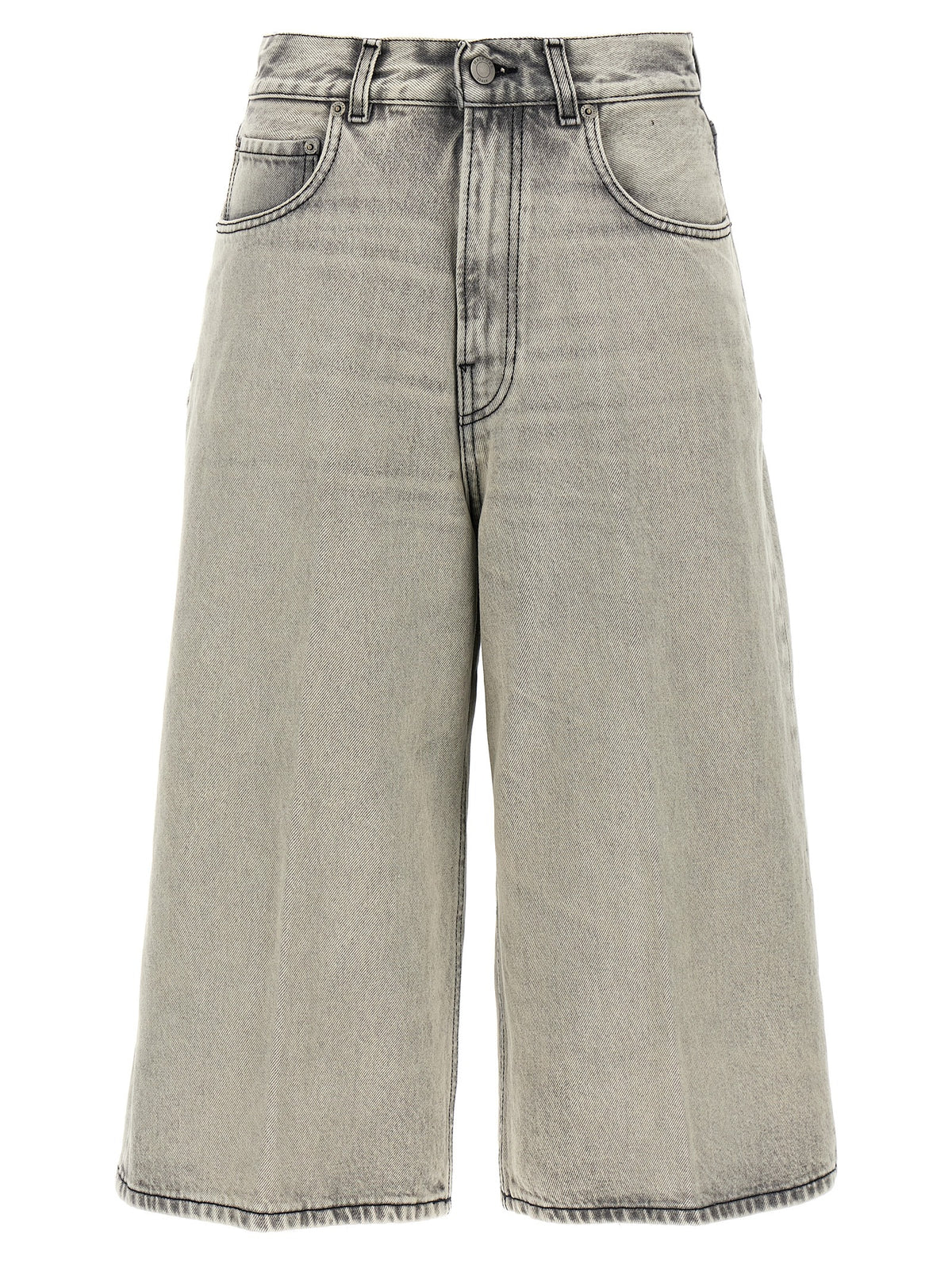 Haikure Weiße Baumwoll-Bermudashorts