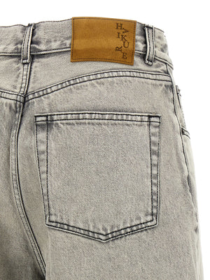 Haikure Weiße Baumwoll-Bermudashorts