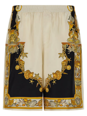 Versace Mehrfarbige Cargo-Shorts aus Seide