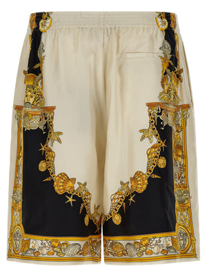 Versace Mehrfarbige Cargo-Shorts aus Seide