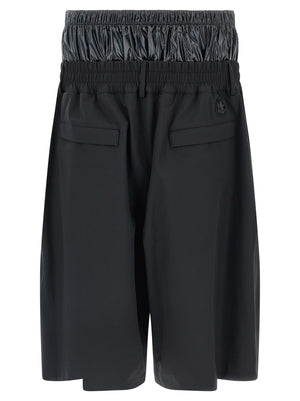 MONCLER GENIUS Schwarze Polyamid-Bermudashorts