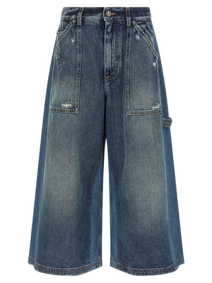 Dolce & Gabbana Blaue Baumwoll-Bermudashorts