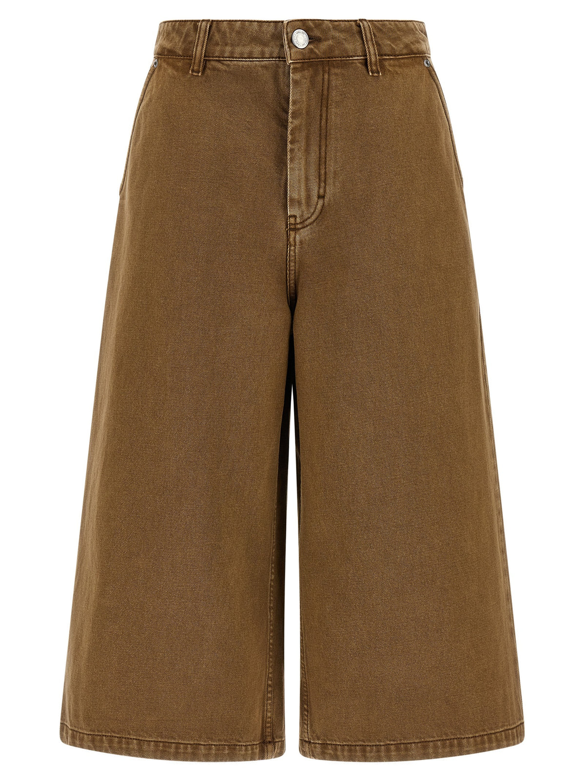 Ami Paris Braune Baumwoll-Bermudashorts