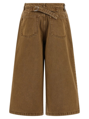 Ami Paris Braune Baumwoll-Bermudashorts