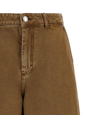 Ami Paris Braune Baumwoll-Bermudashorts