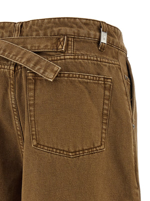 Ami Paris Braune Baumwoll-Bermudashorts