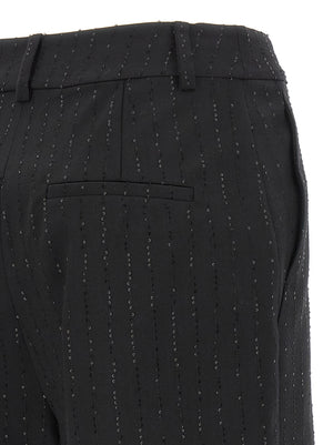 Max Mara Schwarze Bermuda-Shorts aus reiner Schurwolle