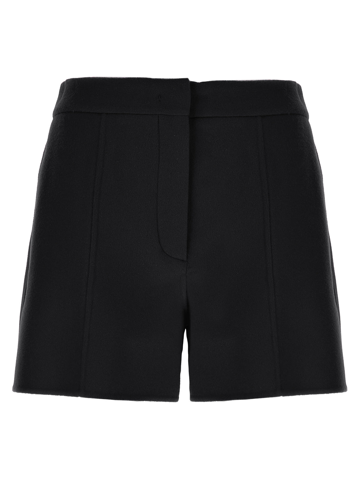 Sportmax Schwarze Bermuda-Shorts aus reiner Schurwolle