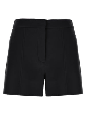 Sportmax Schwarze Bermuda-Shorts aus reiner Schurwolle
